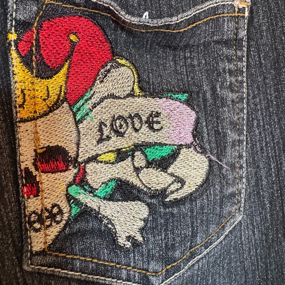 Y2K Skull patch Urban Jeans